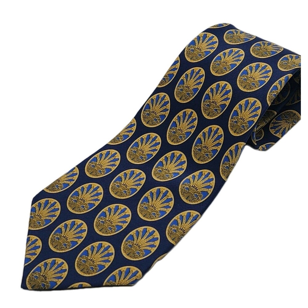 Vintage Courreges Homme Neck Tie  Beautiful Medallion Design 56" X 4"